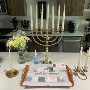 6 Pack Ivory 10 Inch Taper Candlestick No Paraffin 10 Hour Burn Time Smokeless